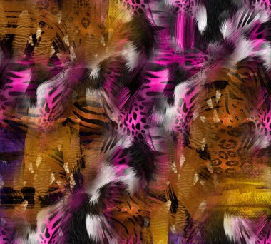 Colorful wavy stripes pattern. Fractal colorful pattern. Wavy futuristic background. Abstract digital fractal pattern. Abstract glitch texture. horizontal background