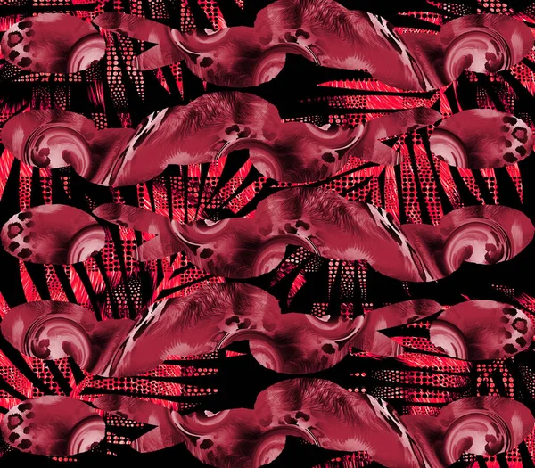 Абстрактный Павлиний Геометрический Узор Красочный Волнистый Полосатый Узор Текстиля Дизайна — стоковое фото