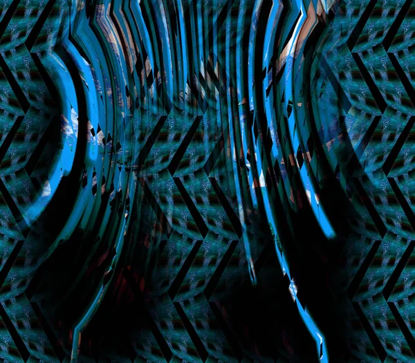 Абстрактний Павич Кольоровий Геометричний Візерунок Барвистий Хвилястий Смугастий Візерунок Текстилю — стокове фото