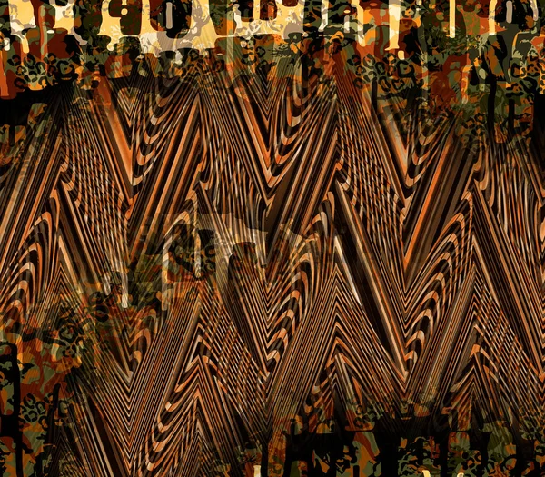 Estudo Padrão Colorido Leopardo Zebra Camuflagem Desenho Vestidos Têxtil Tecido — Fotografia de Stock