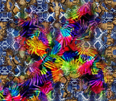 soyut tavus kuşu renkli geometrik desen, tekstil ve tasarım için renkli dalgalı desen, yaratıcı tasarım için soyut fraktal çizim, renkli psikedelik arkaplan