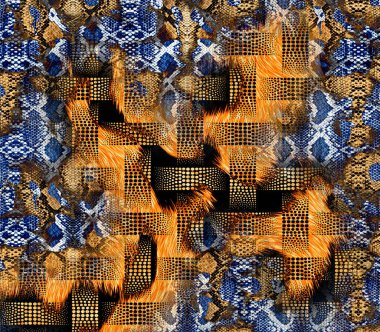 soyut tavus kuşu renkli geometrik desen, tekstil ve tasarım için renkli dalgalı desen, yaratıcı tasarım için soyut fraktal çizim, renkli psikedelik arkaplan