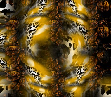 soyut tavus kuşu renkli geometrik desen, tekstil ve tasarım için renkli dalgalı desen, yaratıcı tasarım için soyut fraktal çizim, renkli psikedelik arkaplan