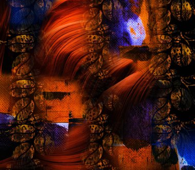 soyut tavus kuşu renkli geometrik desen, tekstil ve tasarım için renkli dalgalı desen, yaratıcı tasarım için soyut fraktal çizim, renkli psikedelik arkaplan