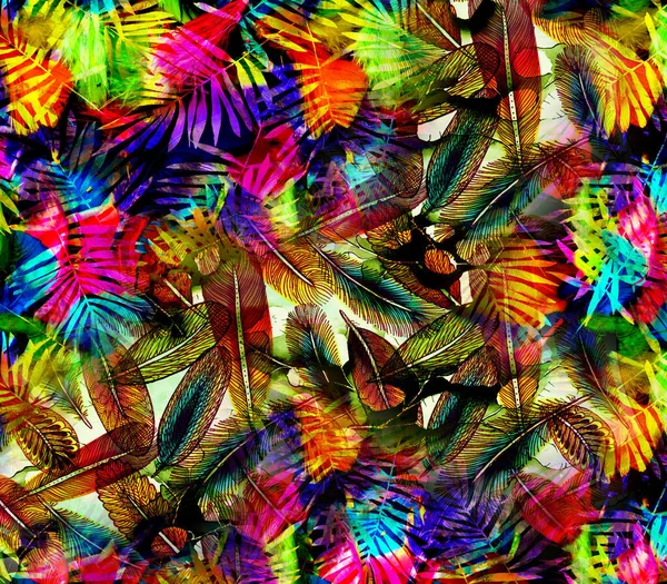 Abstract Pauw Gekleurd Geometrisch Patroon Kleurrijk Golvend Gestreept Patroon Voor — Stockfoto