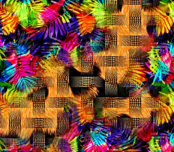 Abstrakcyjny Paw Kolorowy Wzór Geometryczny Kolorowe Faliste Paski Wzór Dla — Zdjęcie stockowe