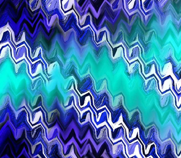 Abstract Peacock Colored Geometric Pattern Colorful Wavy Striped Pattern Textile — Stock Photo, Image