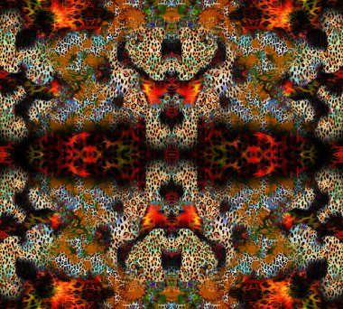 soyut tavus kuşu renkli geometrik desen, tekstil ve tasarım için renkli dalgalı desen, yaratıcı tasarım için soyut fraktal çizim, renkli psikedelik arkaplan