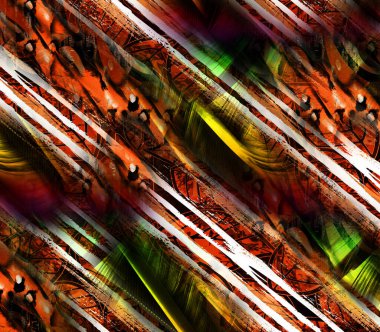 soyut tavus kuşu renkli geometrik desen, tekstil ve tasarım için renkli dalgalı desen, yaratıcı tasarım için soyut fraktal çizim, renkli psikedelik arkaplan