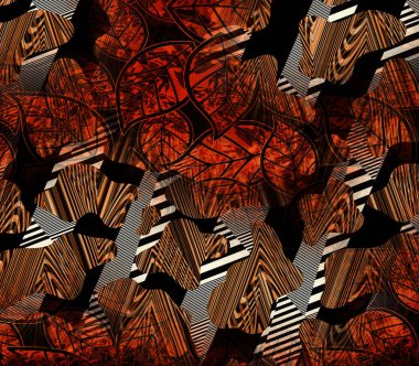 soyut tavus kuşu renkli geometrik desen, tekstil ve tasarım için renkli dalgalı desen, yaratıcı tasarım için soyut fraktal çizim, renkli psikedelik arkaplan