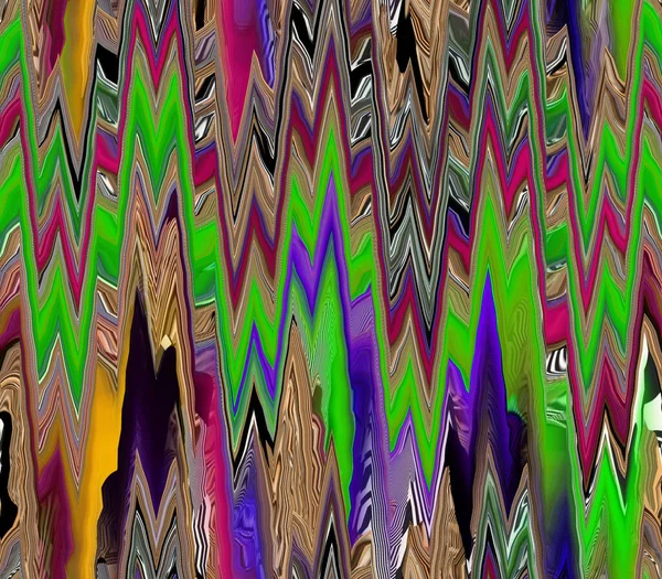 Astratto Modello Geometrico Color Pavone Colorato Motivo Ondulato Righe Tessile — Foto Stock