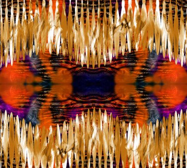 soyut tavus kuşu renkli geometrik desen, tekstil ve tasarım için renkli dalgalı desen, yaratıcı tasarım için soyut fraktal çizim, renkli psikedelik arkaplan