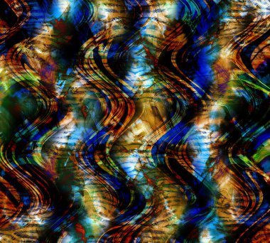 soyut tavus kuşu renkli geometrik desen, tekstil ve tasarım için renkli dalgalı desen, yaratıcı tasarım için soyut fraktal çizim, renkli psikedelik arkaplan