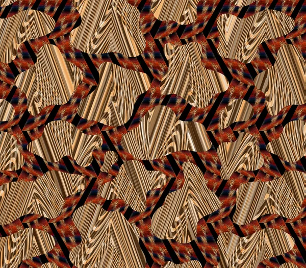 Abstraktes Pfau Farbiges Geometrisches Muster Bunt Gewelltes Streifenmuster Für Textil — Stockfoto
