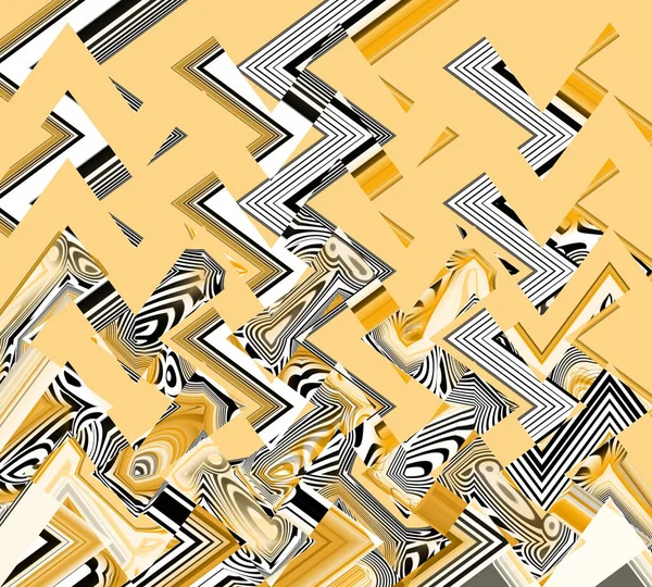 抽象クジャク色の幾何学模様 テキスタイルやデザインのためのカラフルな波状の縞模様 創造的なデザインのための抽象的なイラスト カラフルなサイケデリックな背景 — ストック写真