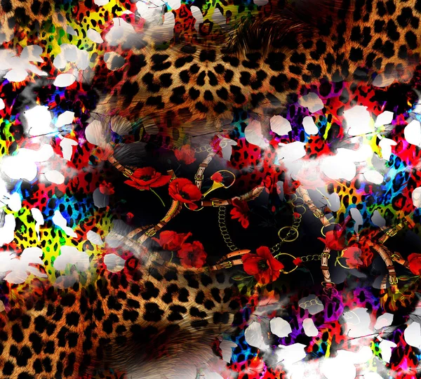 Tekstylny Wzór Druku Wzory Poduszki Wzór Sukienki Lampart Kamuflaż Zebra — Zdjęcie stockowe