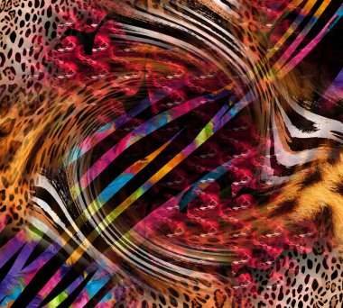 Tekstil kumaş baskı deseni, Yastık deseni, Elbise deseni tasarımı, Leopar, Kamuflaj, Zebra, Barok ve Kombinasyon desenleri. Geometri dokusu modern deseni tekrarlıyor. Leopar deseni ipek atkı tasarımı.