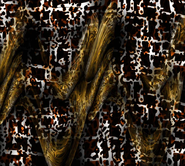 Patrón Impresión Tela Textil Diseños Cojín Diseño Patrón Vestido Leopardo — Foto de Stock