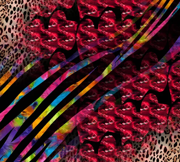 Υφασμάτινο Μοτίβο Εκτύπωσης Σχέδια Μαξιλαριών Σχέδιο Φορεμάτων Λεοπάρδαλη Καμουφλάζ Ζέβρα — Φωτογραφία Αρχείου