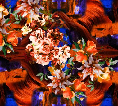  Tekstil baskısı. Soyut arkaplan. Renkli kıyafetler. Geometri dokusu modern deseni tekrarlıyor. Leopar ipek atkı tasarımı, moda tekstili.