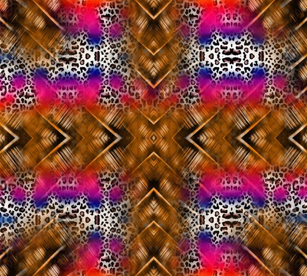 Colorful Pattern Study Leopard Zebra Camouflage Dress Designs Textile Fabric — Stock Photo, Image