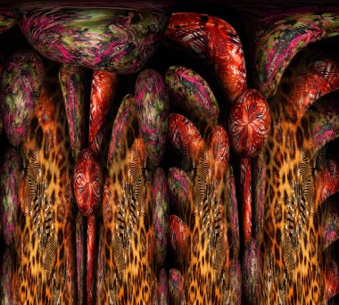 Renkli desenler, kumaş desenler, yatay ince renkli çizgiler. Tekstil çizimi. Renkli zig zag desenli soyut desenli desen.