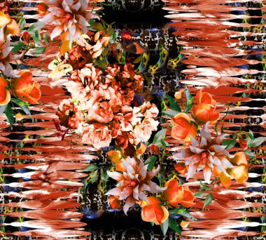 Renkli desenler, kumaş desenler, yatay ince renkli çizgiler. Tekstil çizimi. Renkli zig zag desenli soyut desenli desen.