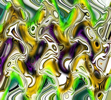 Renkli desenler, kumaş desenler, yatay ince renkli çizgiler. Tekstil çizimi. Renkli zig zag desenli soyut desenli desen.