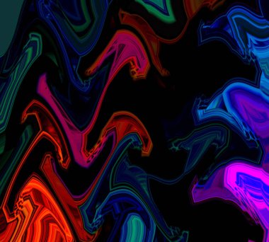 Renkli desenler, kumaş desenler, yatay ince renkli çizgiler. Tekstil çizimi. Renkli zig zag desenli soyut desenli desen.