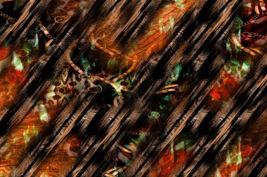 Renkli desenler, kumaş desenler, yatay ince renkli çizgiler. Tekstil çizimi. Renkli zig zag desenli soyut desenli desen.