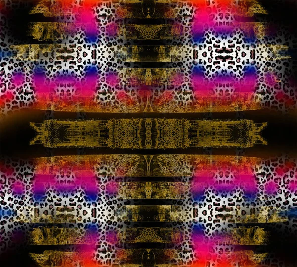 Horizontal Thin Colorful Lines Background Textile Illustration Fractal Colorful Pattern — Stok fotoğraf