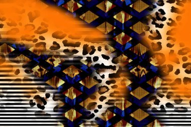 Horizontal thin colorful lines background.Textile illustration.Fractal colorful pattern.Print pattern illustration.Abstract decorative texture with colorful zig zag pattern. illustration.