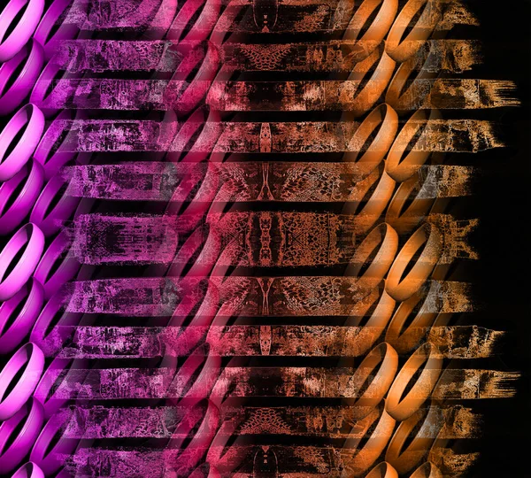 Horizontale Dunne Kleurrijke Lijnen Achtergrond Textiel Illustratie Fractal Kleurrijke Patroon — Stockfoto