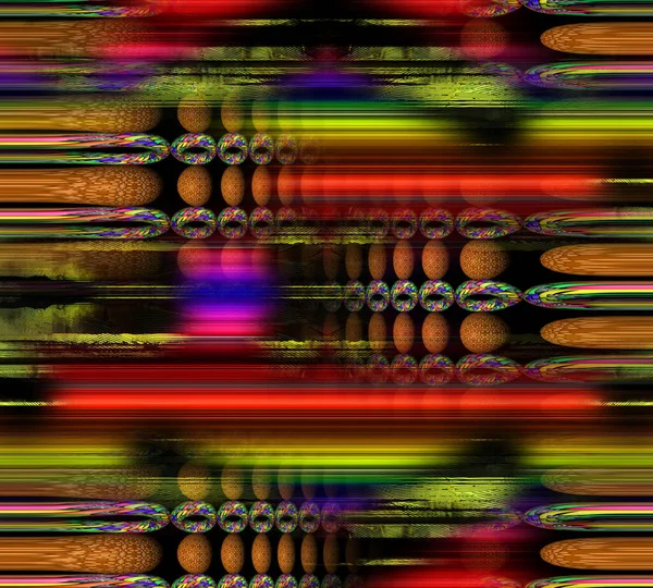 Horizontal Thin Colorful Lines Background Textile Illustration Fractal Colorful Pattern — Stockfoto