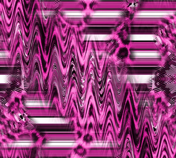Horizontal Thin Colorful Lines Background Textile Illustration Fractal Colorful Pattern — Foto Stock