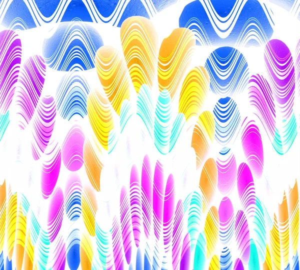 Horizontal Thin Colorful Lines Background Textile Illustration Fractal Colorful Pattern — Zdjęcie stockowe