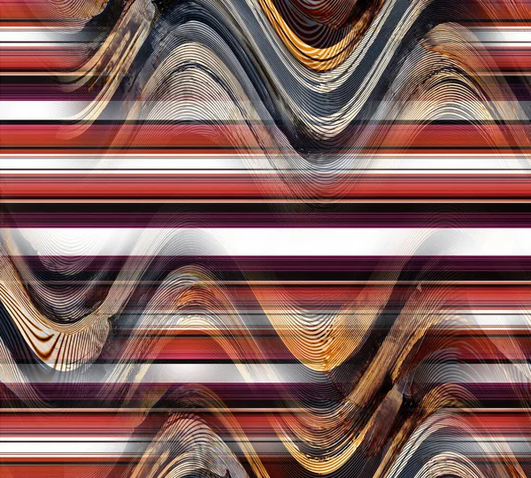 Horizontal Finas Linhas Coloridas Fundo Textile Illustration Fractal Padrão Colorido — Fotografia de Stock