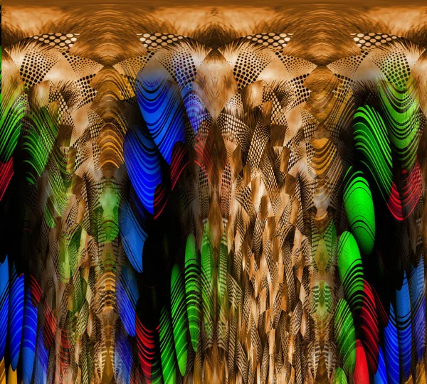 Horizontal Thin Colorful Lines Background Textile Illustration Fractal Colorful Pattern — Fotografia de Stock