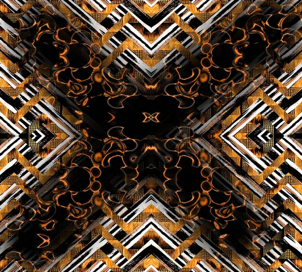 Horizontal Thin Colorful Lines Background Textile Illustration Fractal Colorful Pattern —  Fotos de Stock