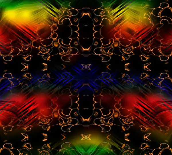 Horizontal Thin Colorful Lines Background Textile Illustration Fractal Colorful Pattern — Φωτογραφία Αρχείου