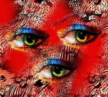 Renkli Desenler Çalışması, Leopar, Elbise Tasarımları. Tekstil, Kumaş, Yastık ve Modern Kolaj Şablonu. Dijital baskı elbisesi, moda tasarımları, baskı, moda desenleri.