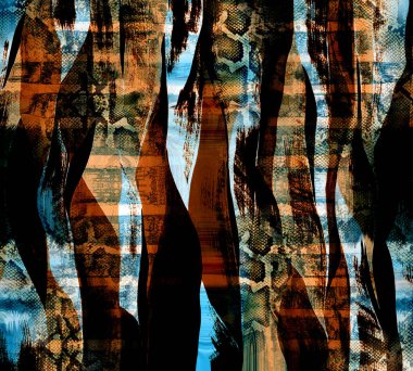 Renkli Desenler Çalışması, Leopar, Elbise Tasarımları. Tekstil, Kumaş, Yastık ve Modern Kolaj Şablonu. Dijital baskı elbisesi, moda tasarımları, baskı, moda desenleri.