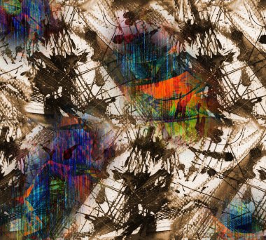 Renkli Desenler Çalışması, Leopar, Elbise Tasarımları. Tekstil, Kumaş, Yastık ve Modern Kolaj Şablonu. Dijital baskı elbisesi, moda tasarımları, baskı, moda desenleri.