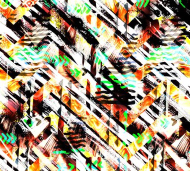 Renkli Desenler Çalışması, Leopar, Elbise Tasarımları. Tekstil, Kumaş, Yastık ve Modern Kolaj Şablonu. Dijital baskı elbisesi, moda tasarımları, baskı, moda desenleri.