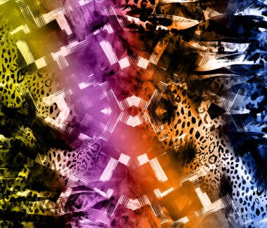 Tekstil kumaş desenleri, yeni sezon moda kumaşı baskıları, renkli modern tasarımlar, soyut desenler, kombinasyon deri, tekstil çizimleri, renkli soyut desenler, dijital baskı desenleri.