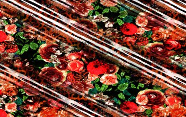 Tekstil kumaş desenleri, yeni sezon moda kumaş izleri, renkli modern tasarımlar, soyut desenler, karışık deri, tekstil çizimleri, renkli soyut desenler, dijital baskı desenleri.