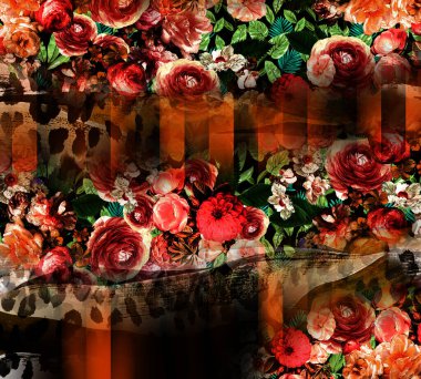 Tekstil kumaş desenleri, yeni sezon moda kumaş izleri, renkli modern tasarımlar, soyut desenler, karışık deri, tekstil çizimleri, renkli soyut desenler, dijital baskı desenleri.