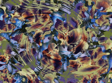 Tekstil kumaş desenleri, yeni sezon moda kumaş izleri, renkli modern tasarımlar, soyut desenler, karışık deri, tekstil çizimleri, renkli soyut desenler, dijital baskı desenleri.