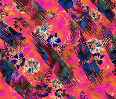 Çok renkli soyut arkaplan. Dijital efektler. Geometrik doku. Renkli desen. Poster, broşür, el ilanı ve kart için yaratıcı grafik tasarımı. Benzersiz şehir kamuflajı.