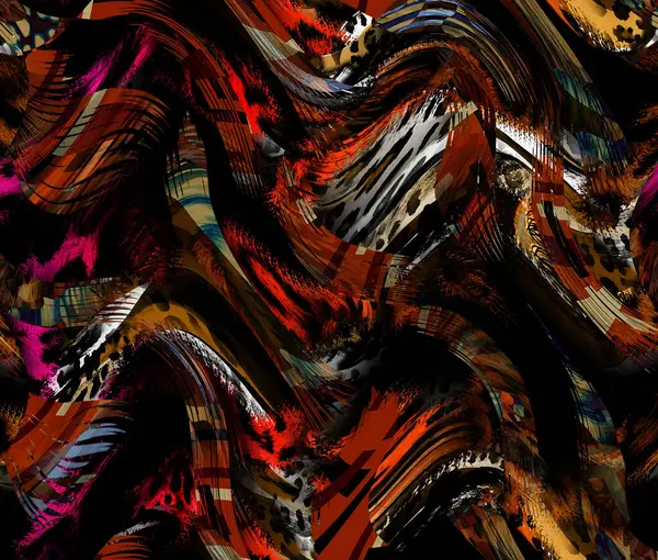 Çok renkli soyut arkaplan. Dijital efektler. Geometrik doku. Renkli desen. Poster, broşür, el ilanı ve kart için yaratıcı grafik tasarımı. Benzersiz şehir kamuflajı.